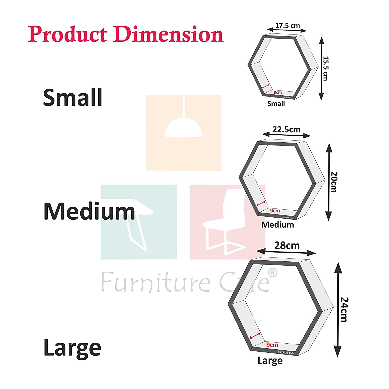 Hexagon Wall Shelves