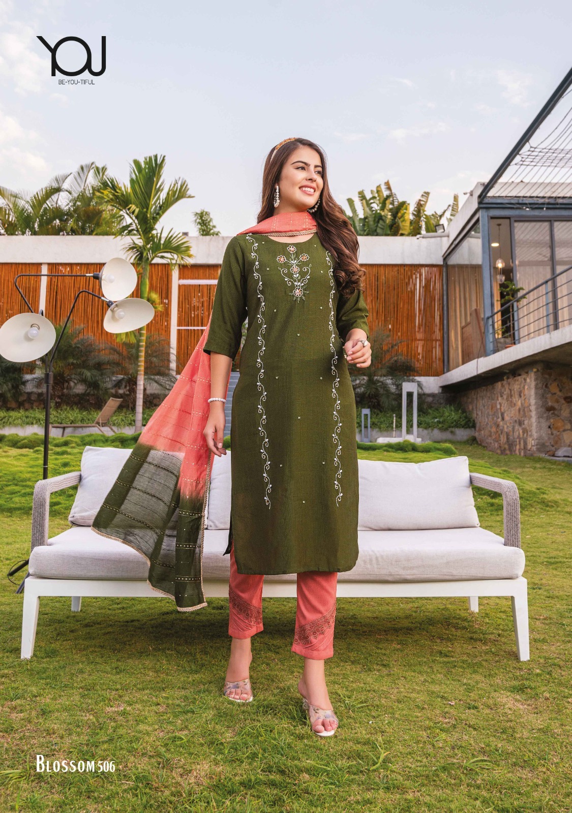 Rayon Hand Work Kurti - Fancy Rayon, L Xl Xxl | 3-4th Sleeve, Heavy Lace Dupatta, Breathable, Washable, Non-toxic, Perfect For All Seasons