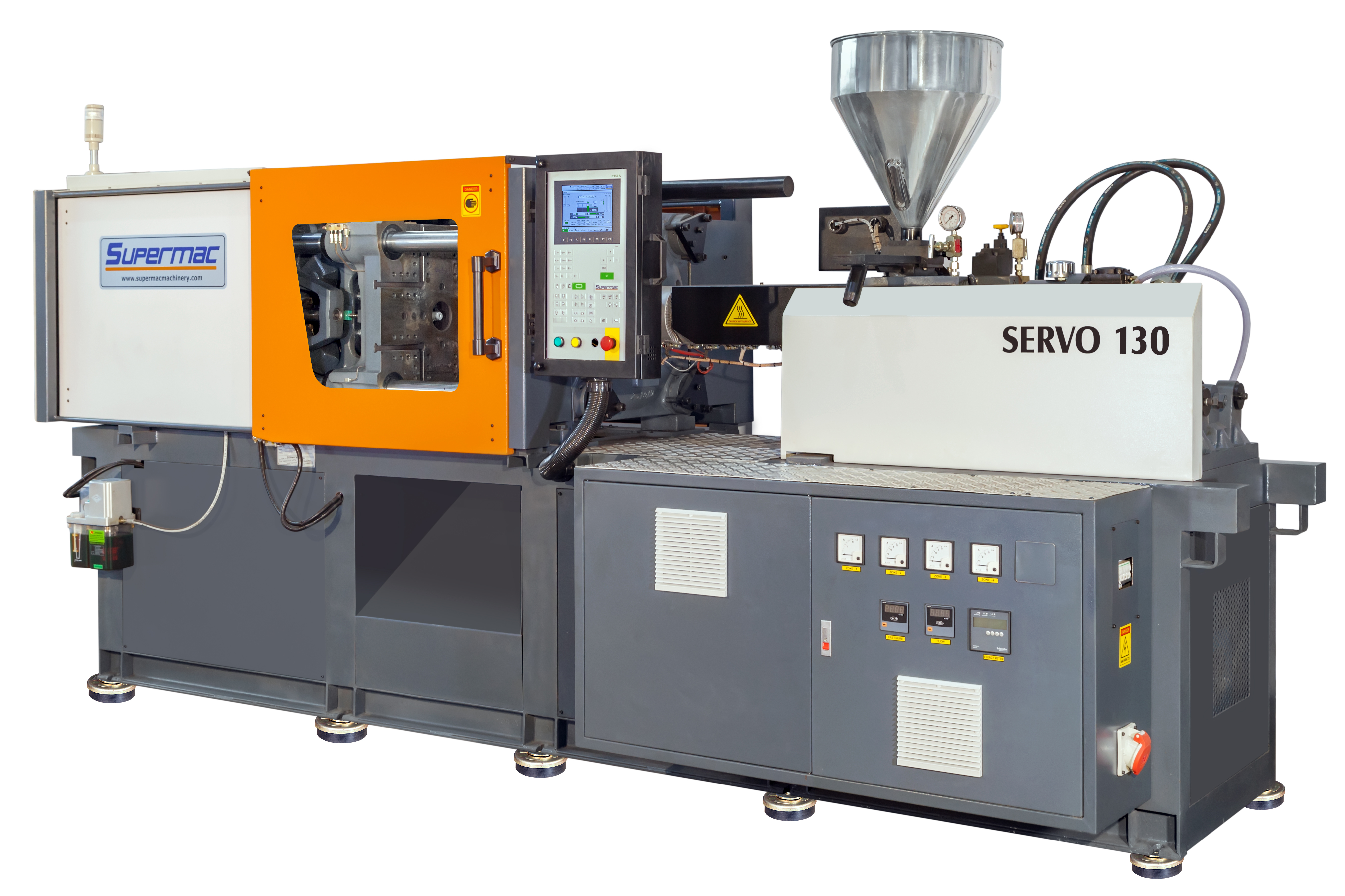 Smt 130 Toggle Clamping Injection Moulding Machine - Hdpe, Pmma, Pe, Pp, Ps , 15x3x5.5 Ft, 1300 Kn Clamping Force, 380 Kn Ejector Force, Plc Control System, 1950 Bar Injection Pressure, 300 Ltr Oil Capacity, 1-year Warranty