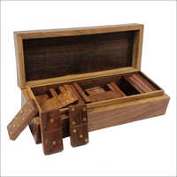  लकड़ी का डोमिनोज़ बॉक्स 