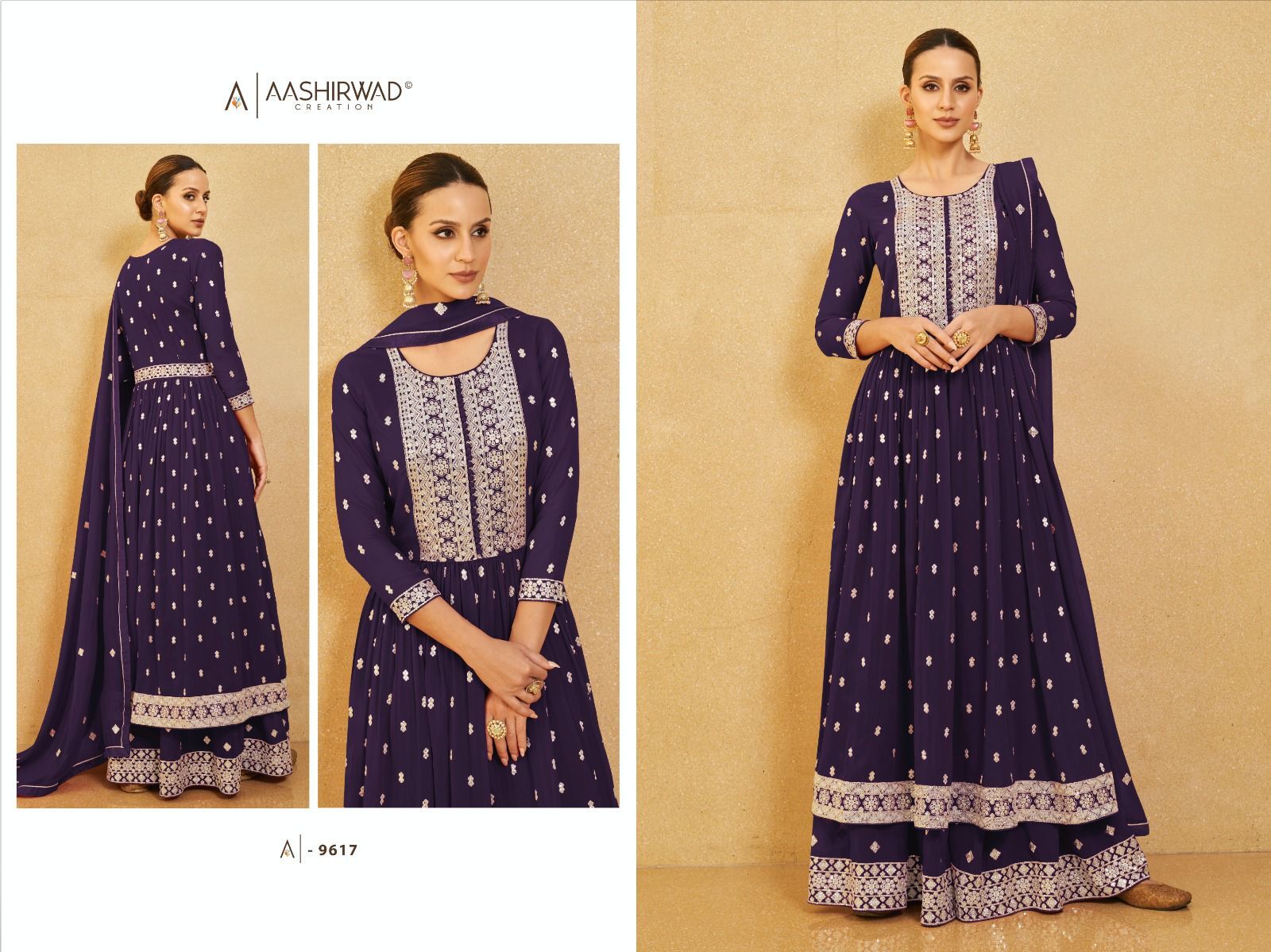 Sharara Suit - Real Georgette, Free Size, Embroidered Design | Breathable, Cool Pass, Non-toxic, Perfect For Summer Weddings