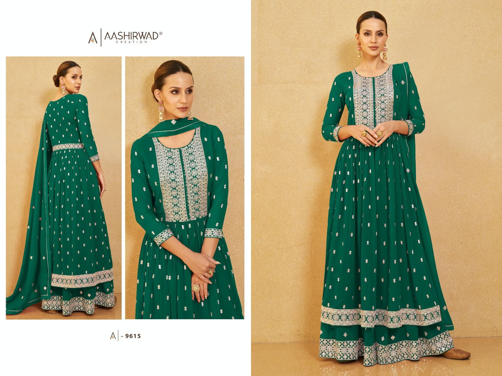Sharara Suit - Real Georgette, Free Size, Embroidered Design | Breathable, Cool Pass, Non-toxic, Perfect For Summer Weddings