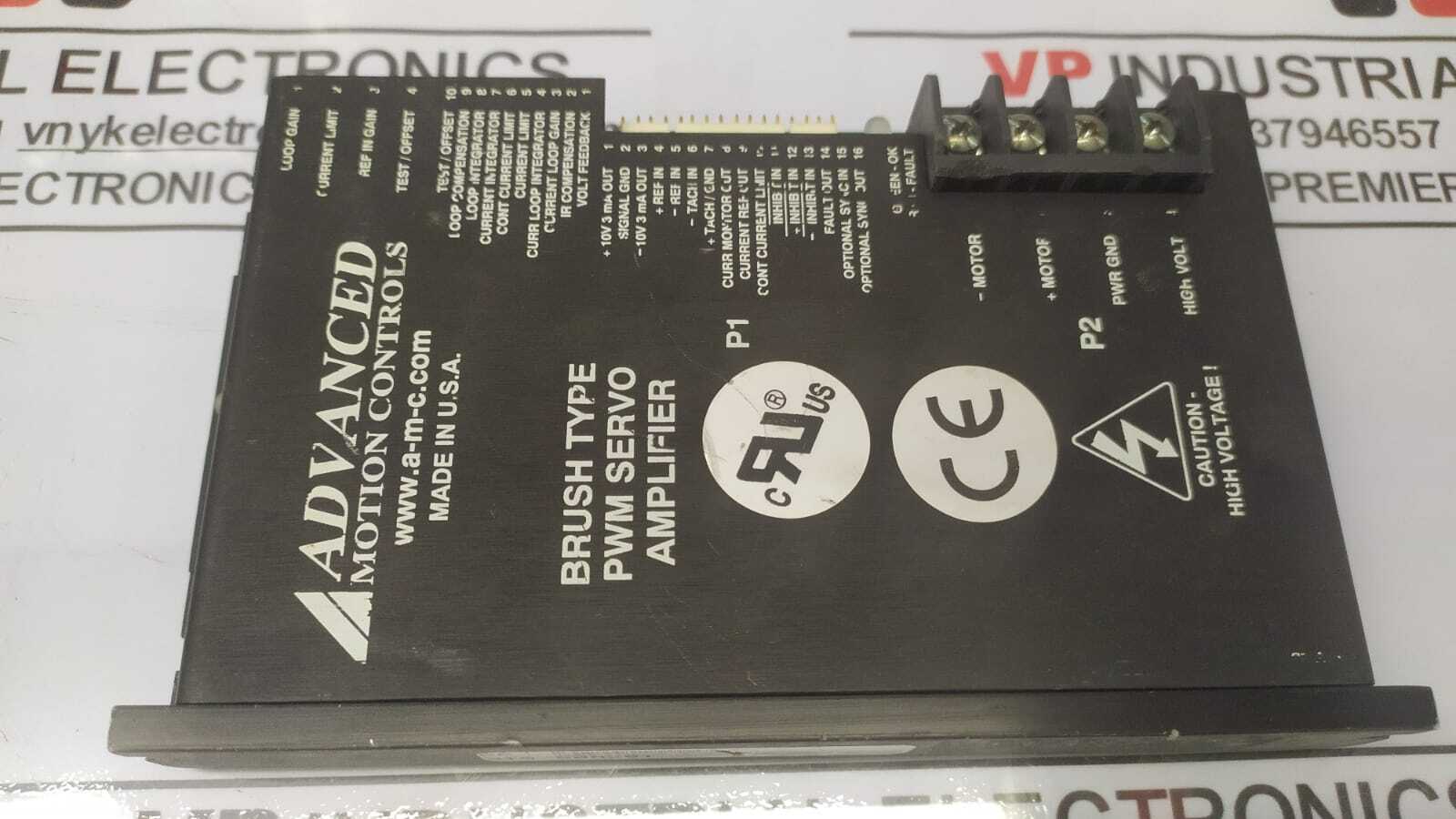 Advanced Motion Controls Pwm Servo Amplifier X19 50a20t - Application: Industrial