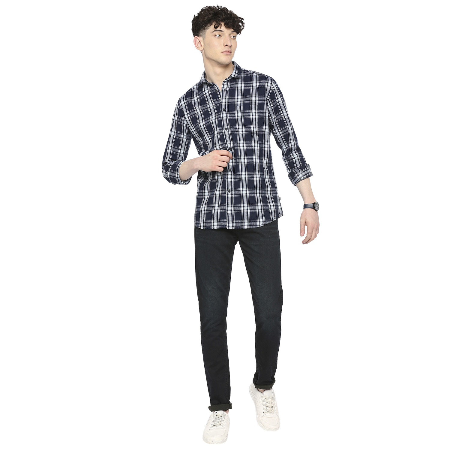 Integriti Casual Full Sleeves Shirt For Men - Color: Black