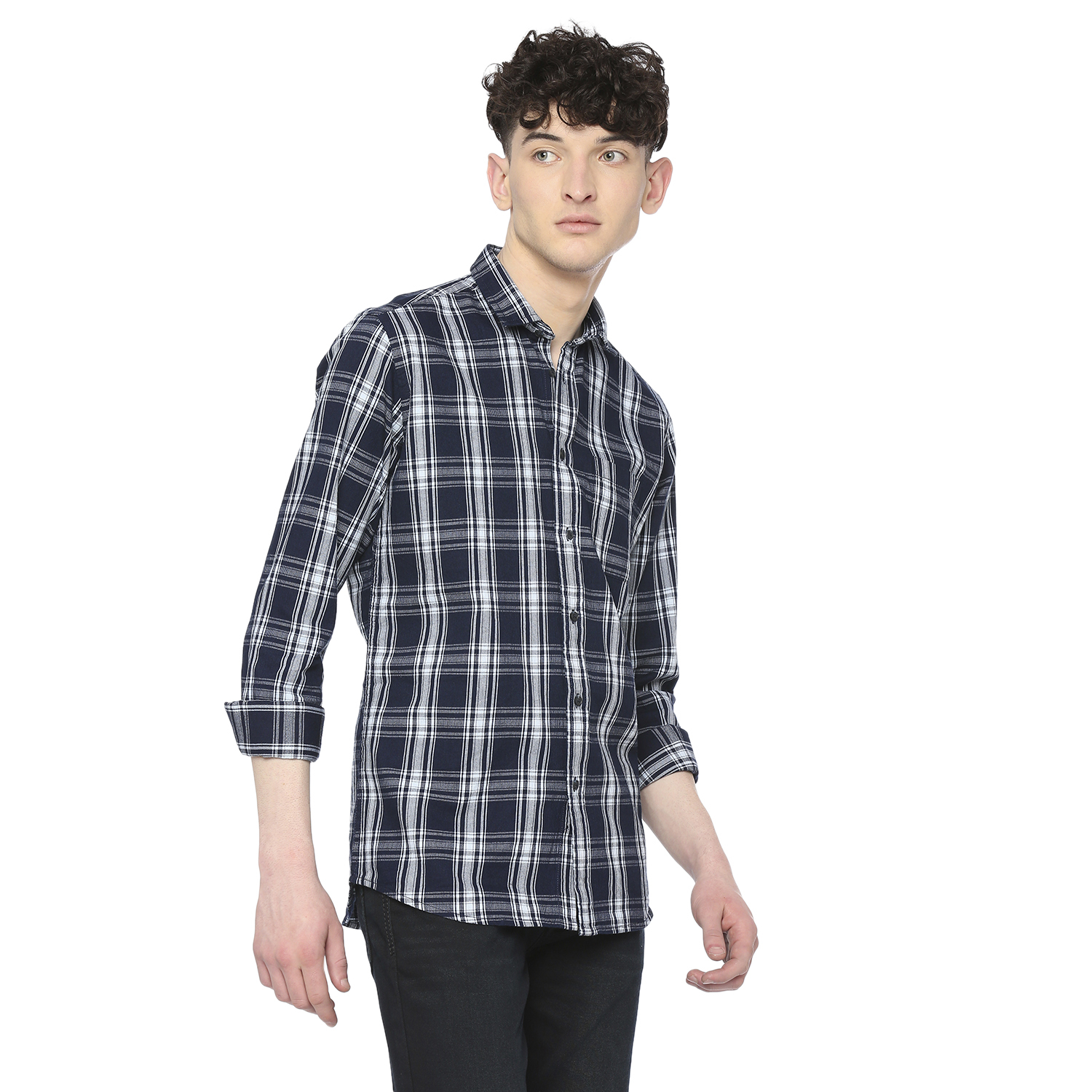 Integriti Casual Full Sleeves Shirt For Men - Color: Black