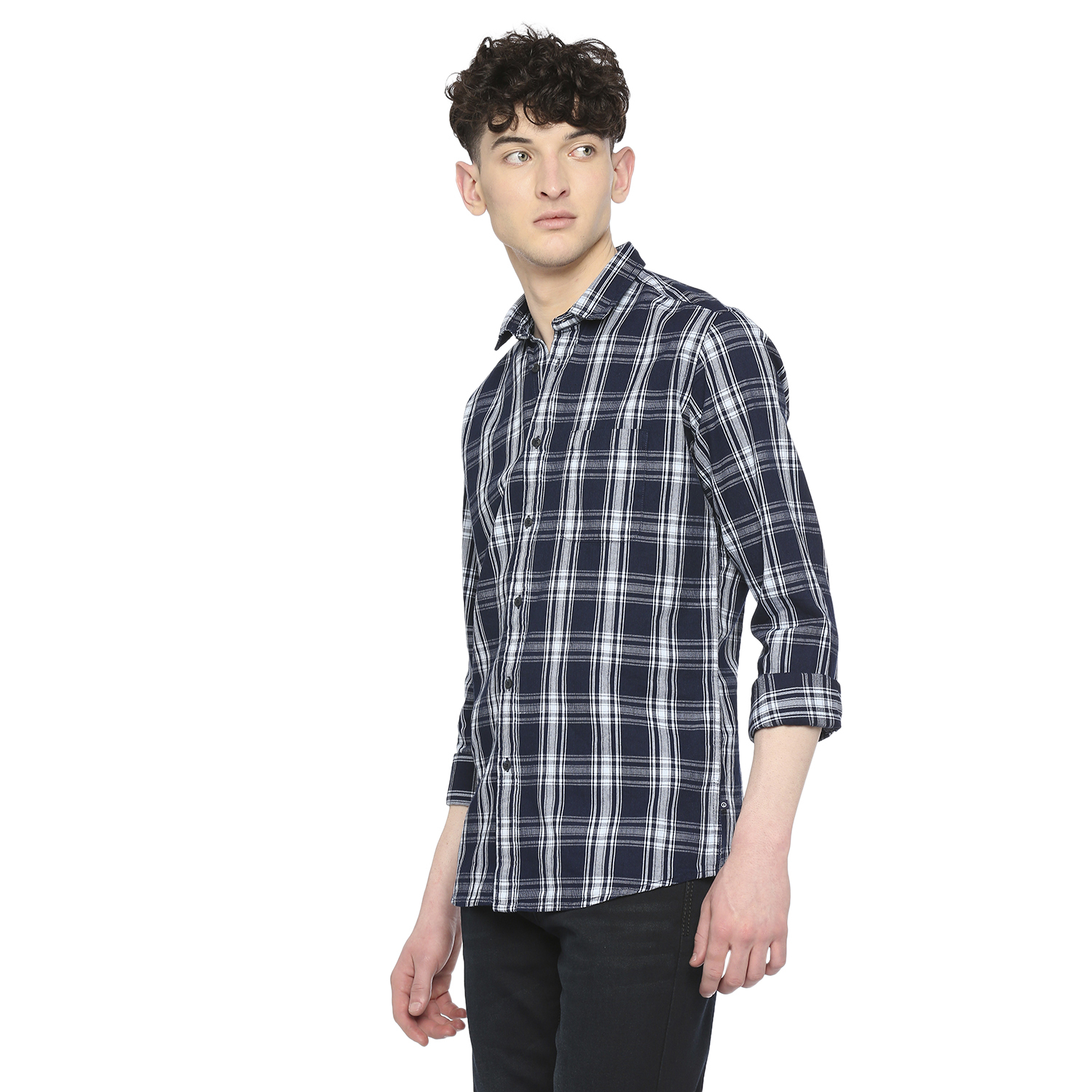 Integriti Casual Full Sleeves Shirt For Men - Color: Black