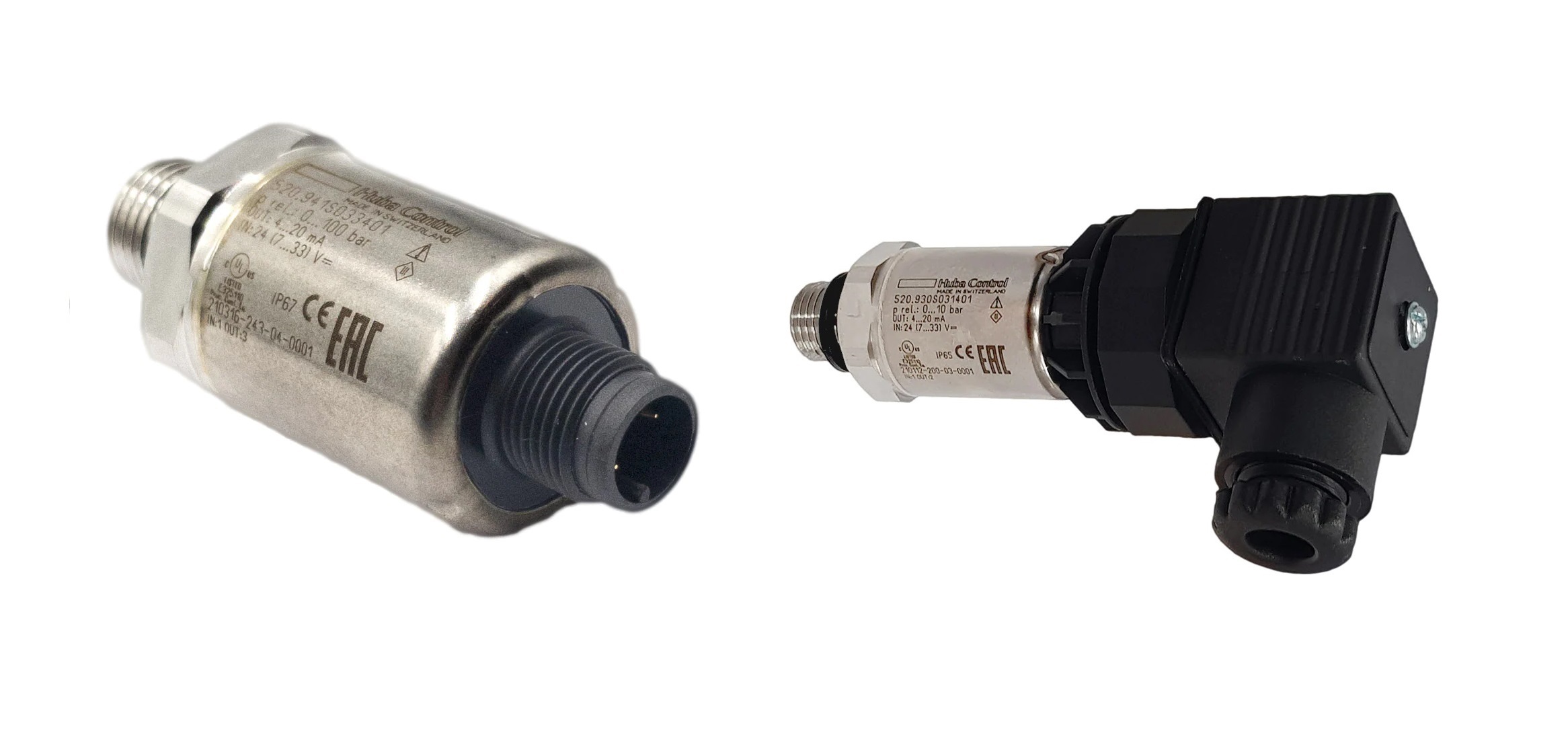 White/black Huba Pressure Transmitter Model 520.931s032401/j1 Range 0-16 Bar