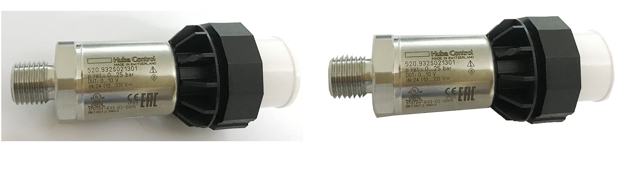 White/black Huba Pressure Transmitter Model 520.931s032401/j1 Range 0-16 Bar