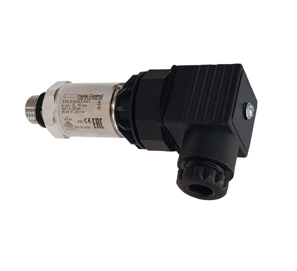 White/black Huba Pressure Transmitter Model 520.915s032401/j1 Range 0-4 Bar