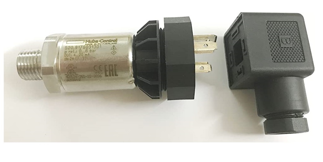 White/black Huba Pressure Transmitter Model 520.915s032401/j1 Range 0-4 Bar