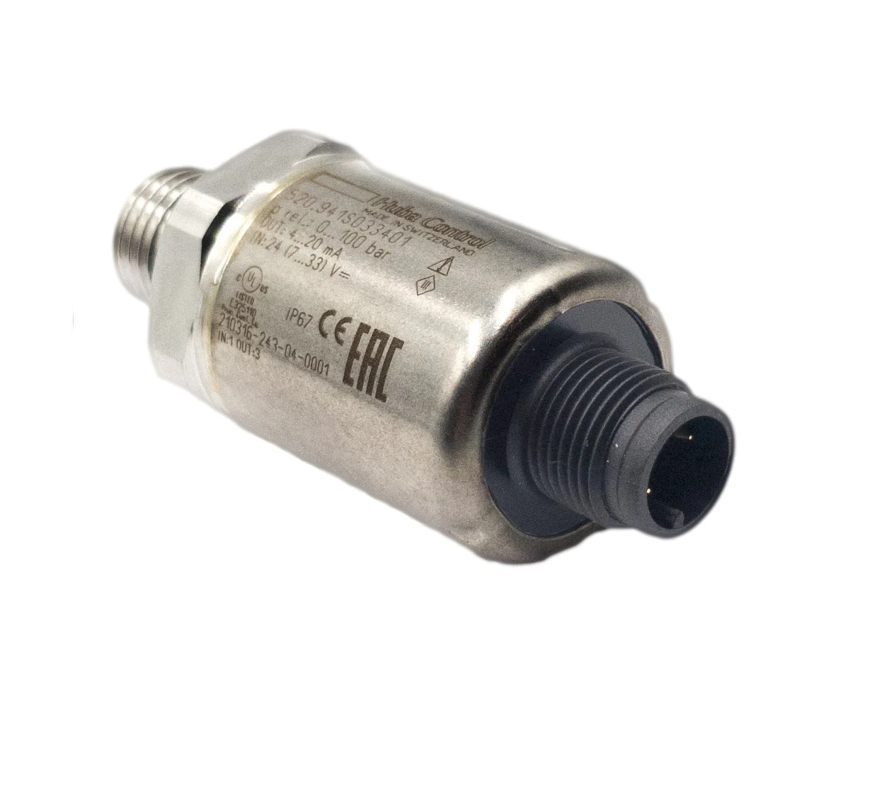 White/black Huba Pressure Transmitter Model 520.915s032401/j1 Range 0-4 Bar