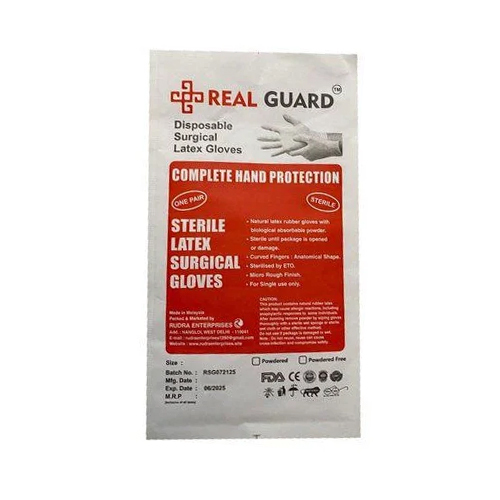 रियल गार्ड लेटेक्स सर्जिकल दस्ताने ग्रेड: मेडिकल