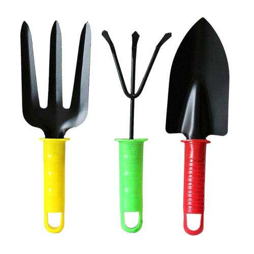 Colorful Garden Tool Set Set Of 3pc (1768) - Carbon Steel, 23*12*3 Cm, Multi / Assorted | Application: Garden Tool Set Of 3pc