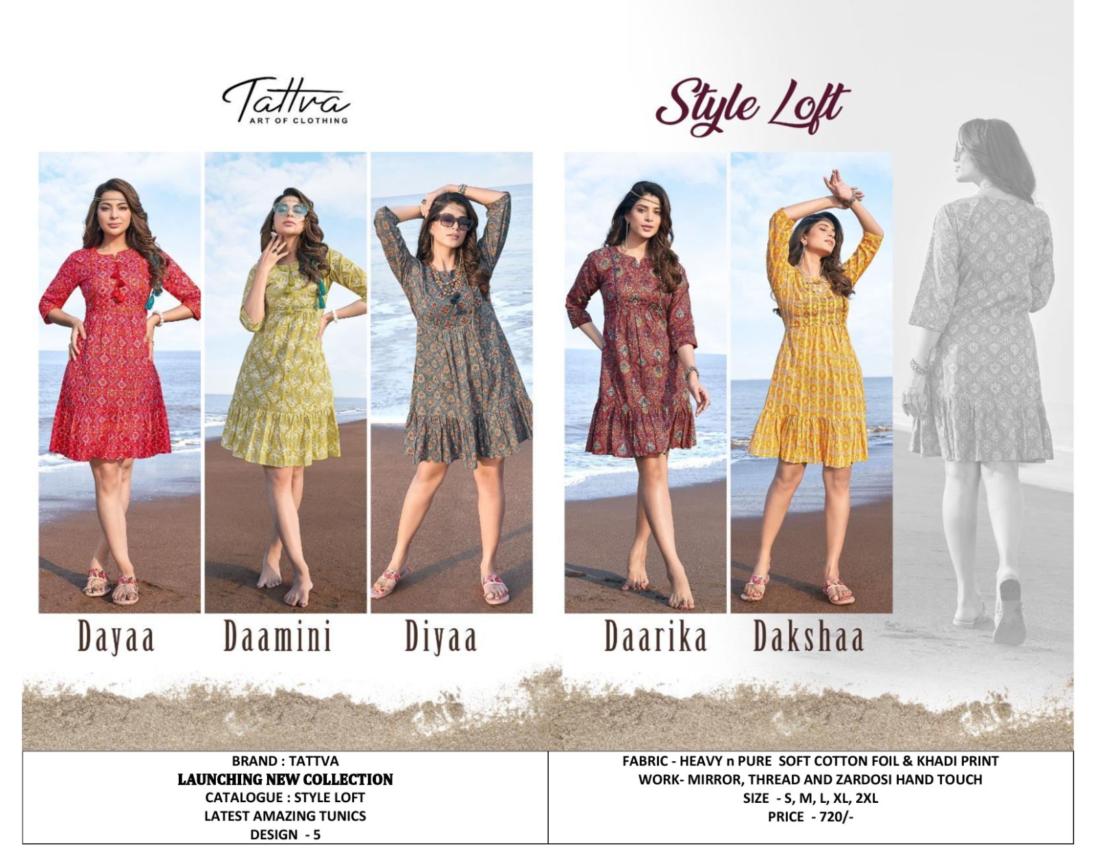 Different Colours Available Soft Cotton Foil And Khadi Print Short Kurti With Handwork