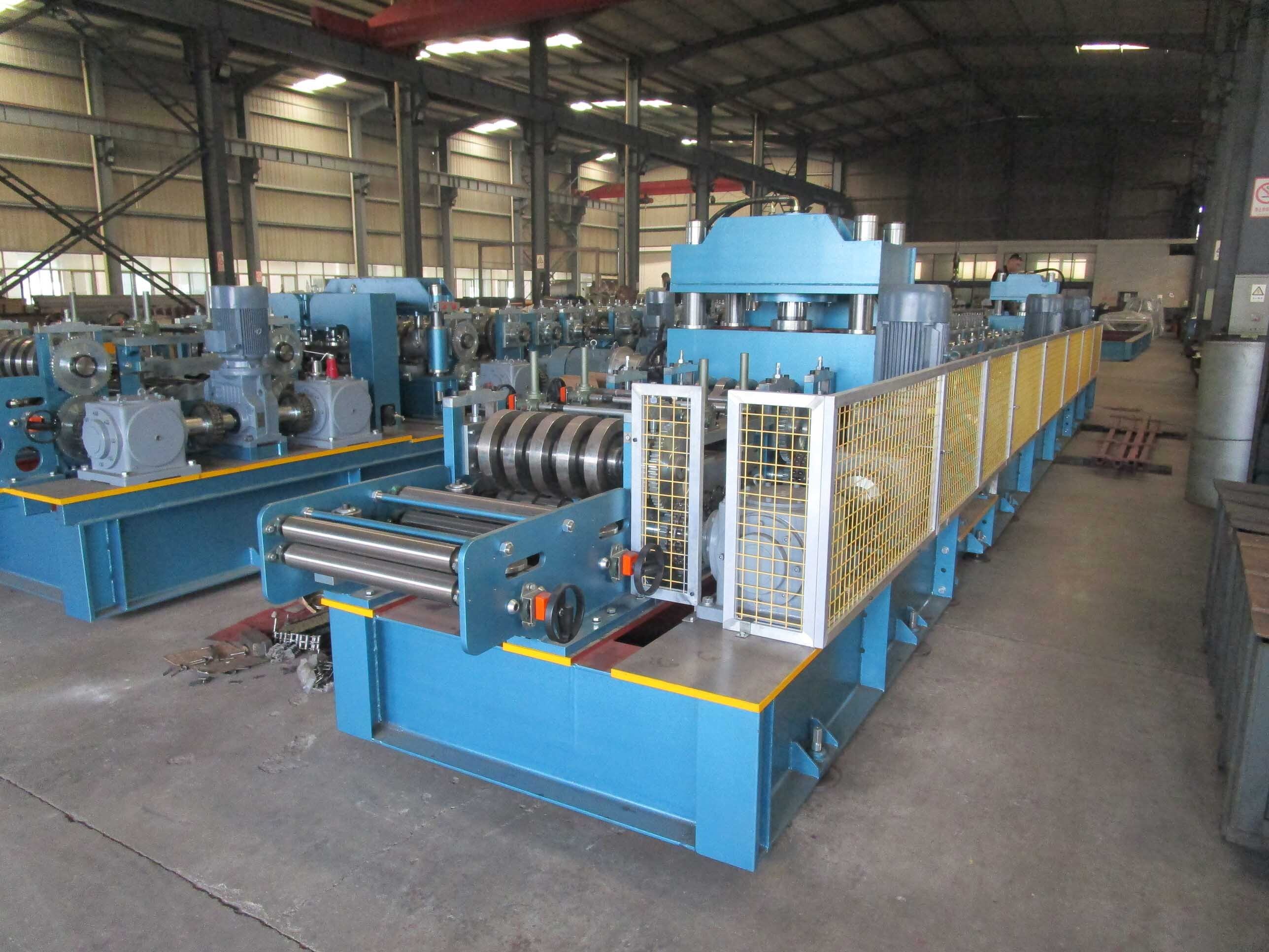 Wave Highway Guardrail Forming Machine - Carbon Steel, 13.5x1.6x1.8m Dimension, Blue Color | High Efficiency, Automatic Plc Control, Ce Sgs Iso Qc System, 3-year Warranty