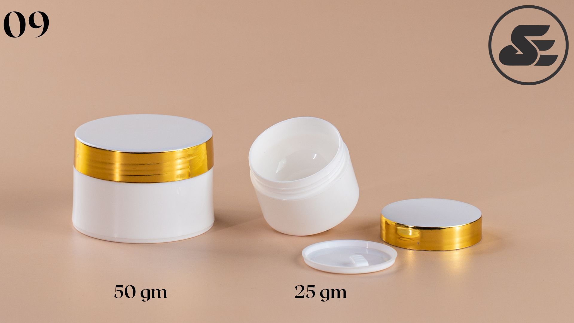 Double Wall Jar With Full Foiling - Plastic, Round, White | Screw Cap Closure, Ideal For Chemical Packaging