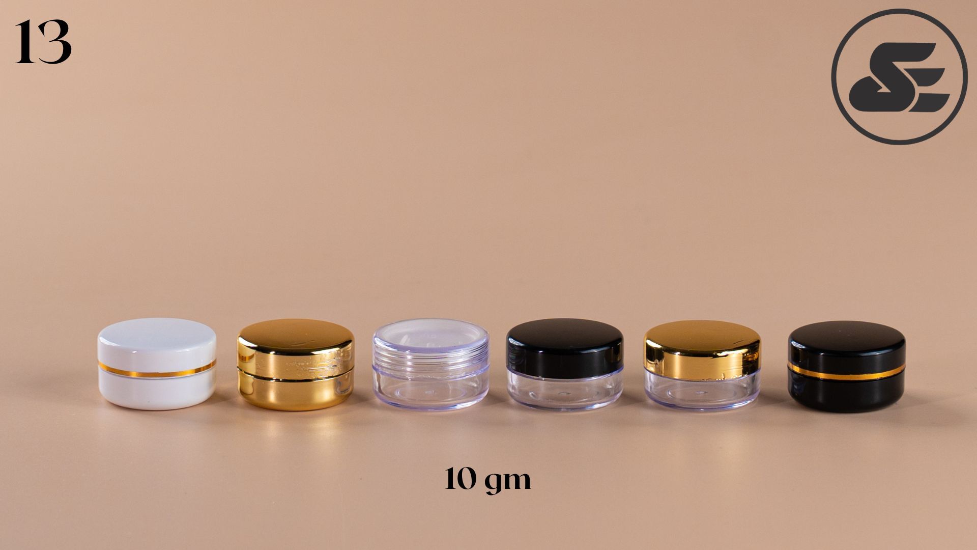 10 Gm Cream Jars - Plastic, Round Shape, White Color | Screw Cap Sealing Type, Ideal For Diverse Packaging Needs