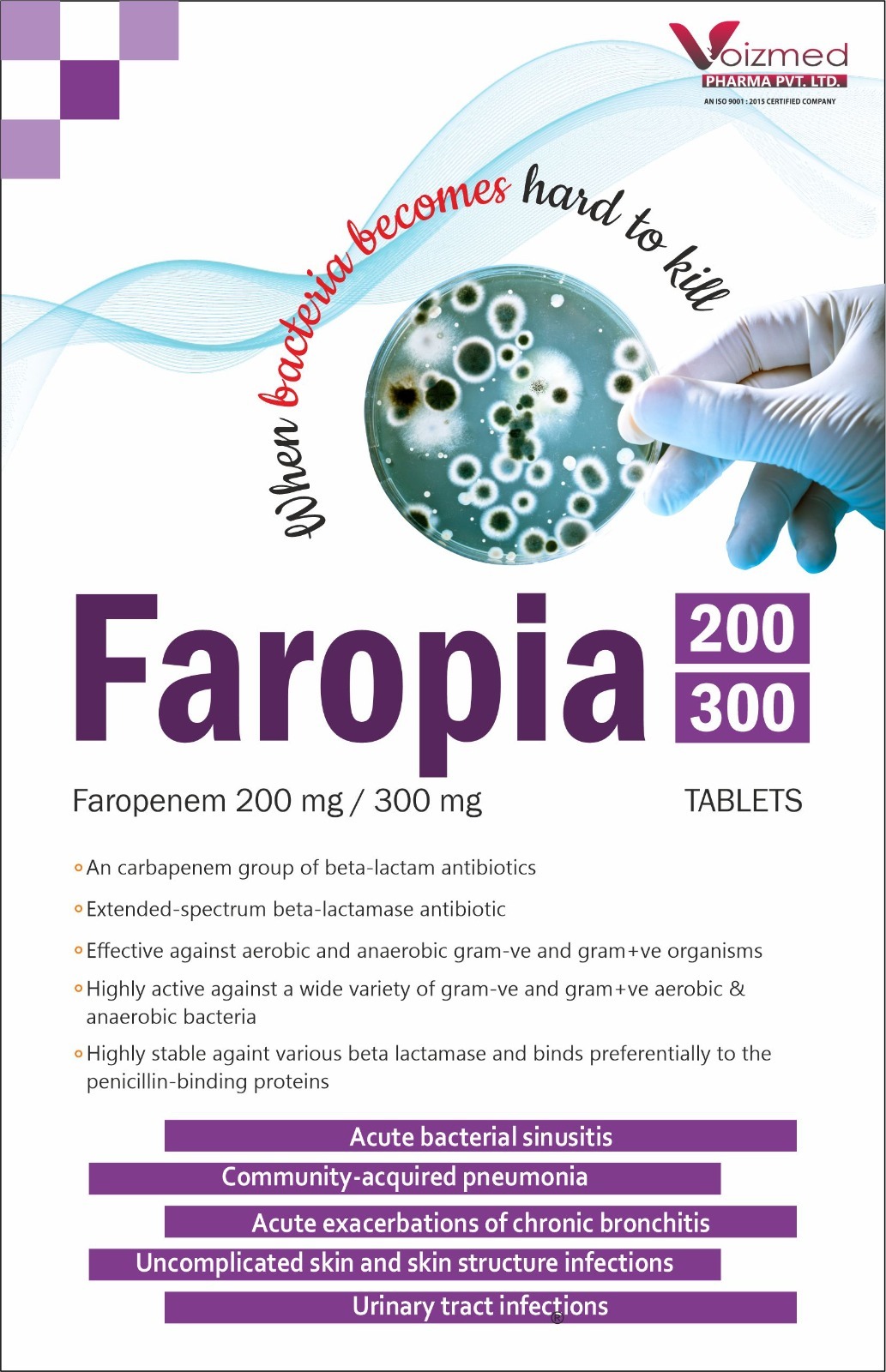 Faropenem 200 Tablet - 200 Mg, Antibiotic For Respiratory, Urinary, And Skin Infections
