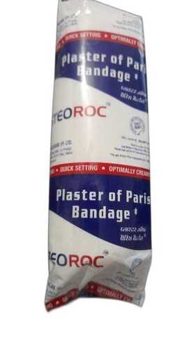 POP Bandage - Plaster of Paris, 10cm x 10cm Size , White Color - 1 Roll in Plastic Bag