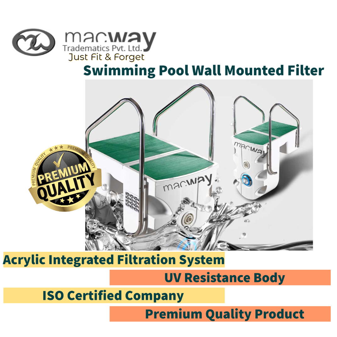 White With Green Swimming Pool Pipeless Filter