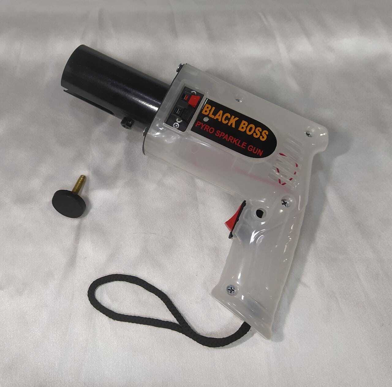 Cold Pyro Party Gun - Metal, Hand Held, Black With Radium Accents | Perfect For Parties, Events, Celebrations, And Special Occasions