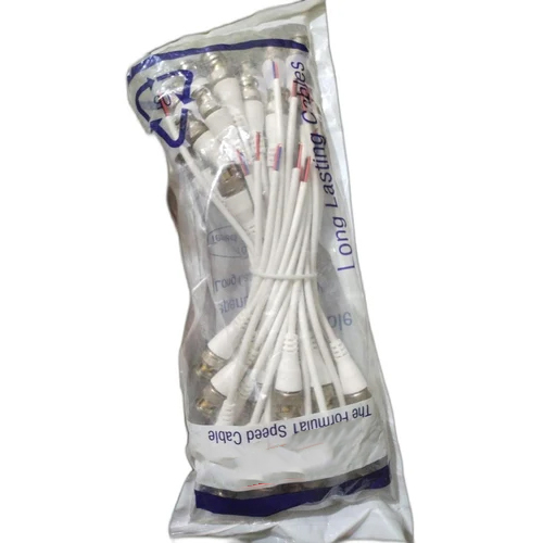 Pvc Coaxial Bnc Connector - Durable Pvc Material, Sleek White Finish | Corrosion Resistant, Easy Installation For Cctv And Av Applications