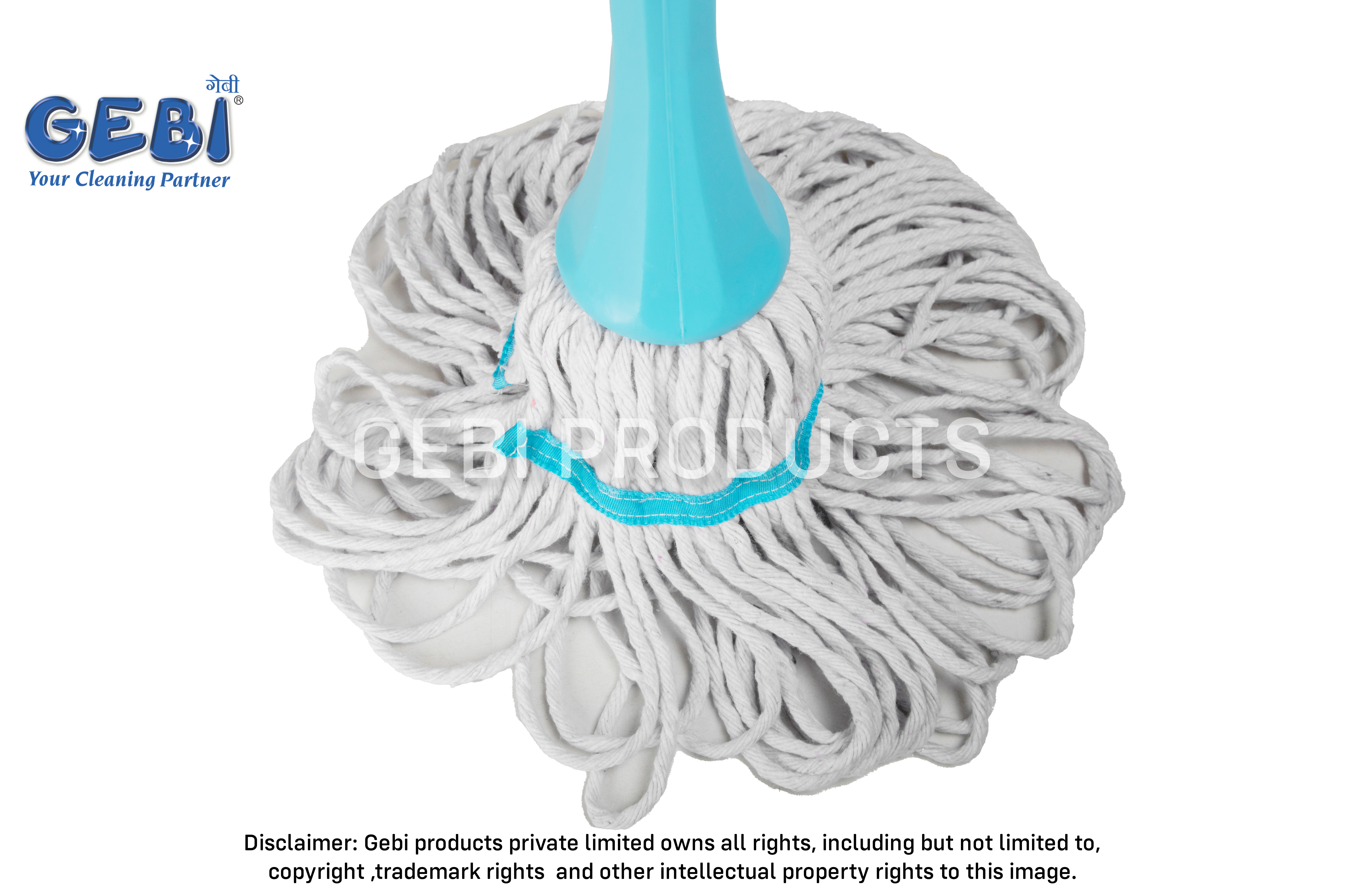 Gebi Dori Wonder Mop - High-quality Cotton, No Touch Squeeze Technology | Effortless Floor Cleaning, Quick Refill With Unique Locking Mechanism