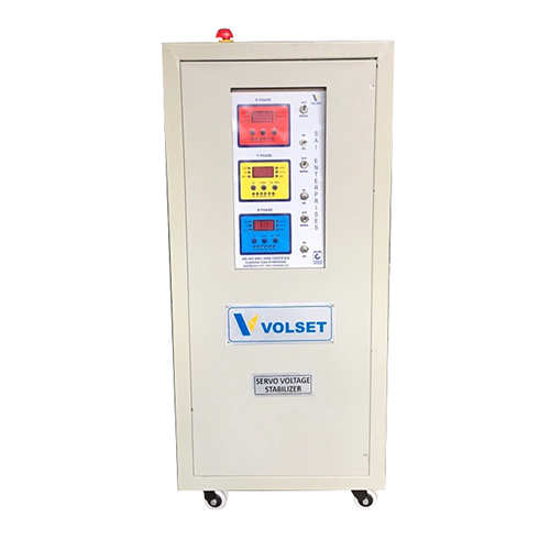 Servo Voltage Stabilizer - Three Phase with 3 Meter Analog Display | High Efficiency, User-Friendly Voltage Monitoring