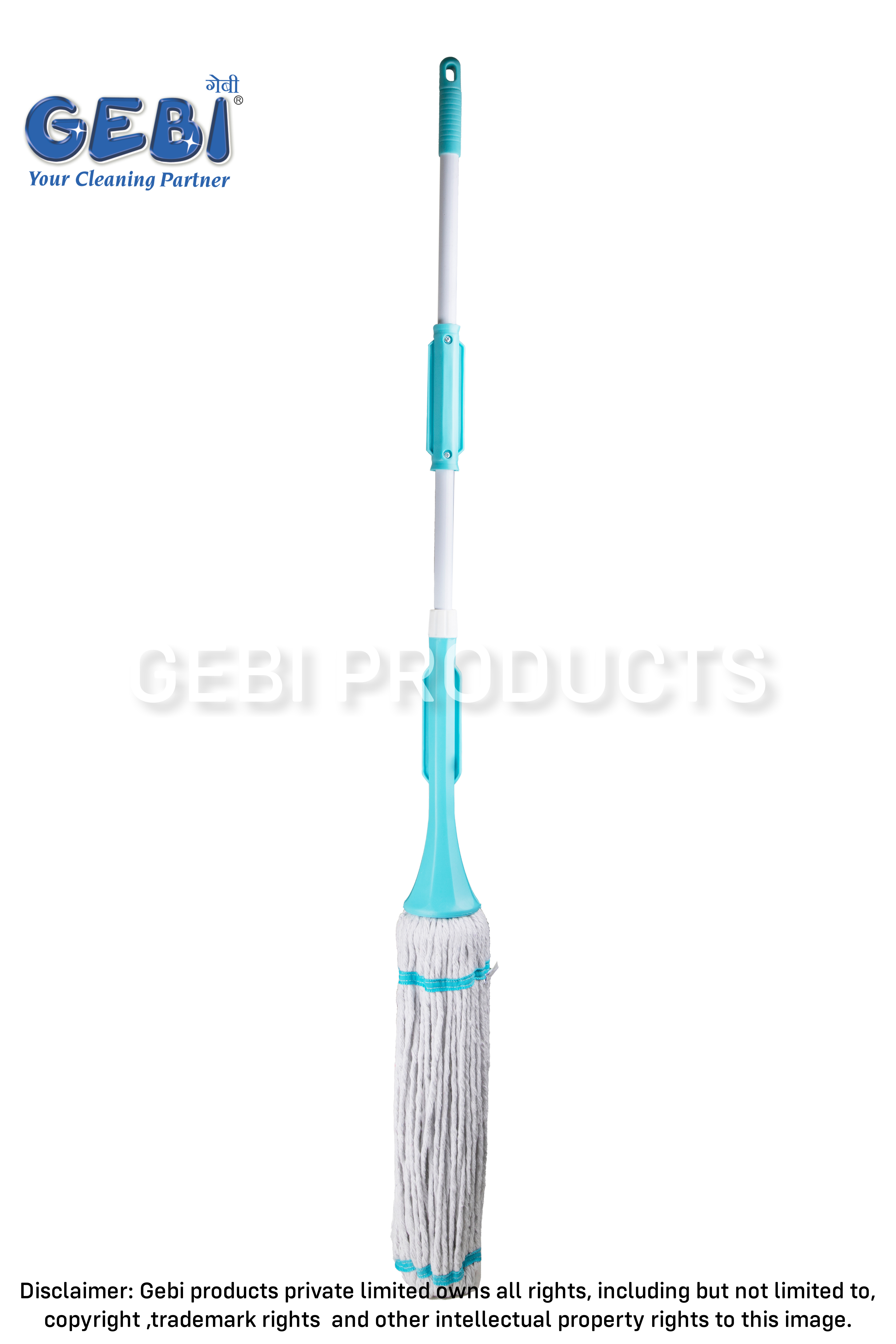 Gebi Dori Wonder Mop - High-quality Cotton, No Touch Squeeze Technology | Effortless Floor Cleaning, Quick Refill With Unique Locking Mechanism
