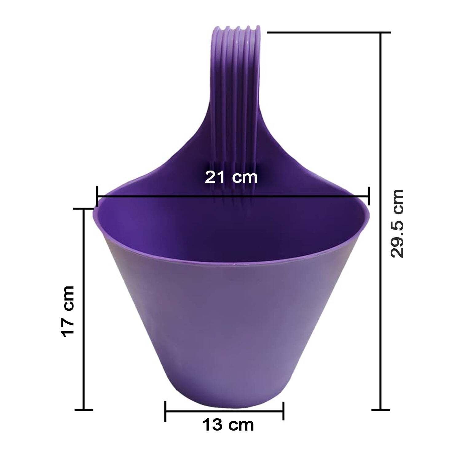 Hanging Planter Pot For Storing Plants And Flowers - Plastic, 21x23x28 Cm, Multi/assorted Color | Ideal For Gardening And Household Use