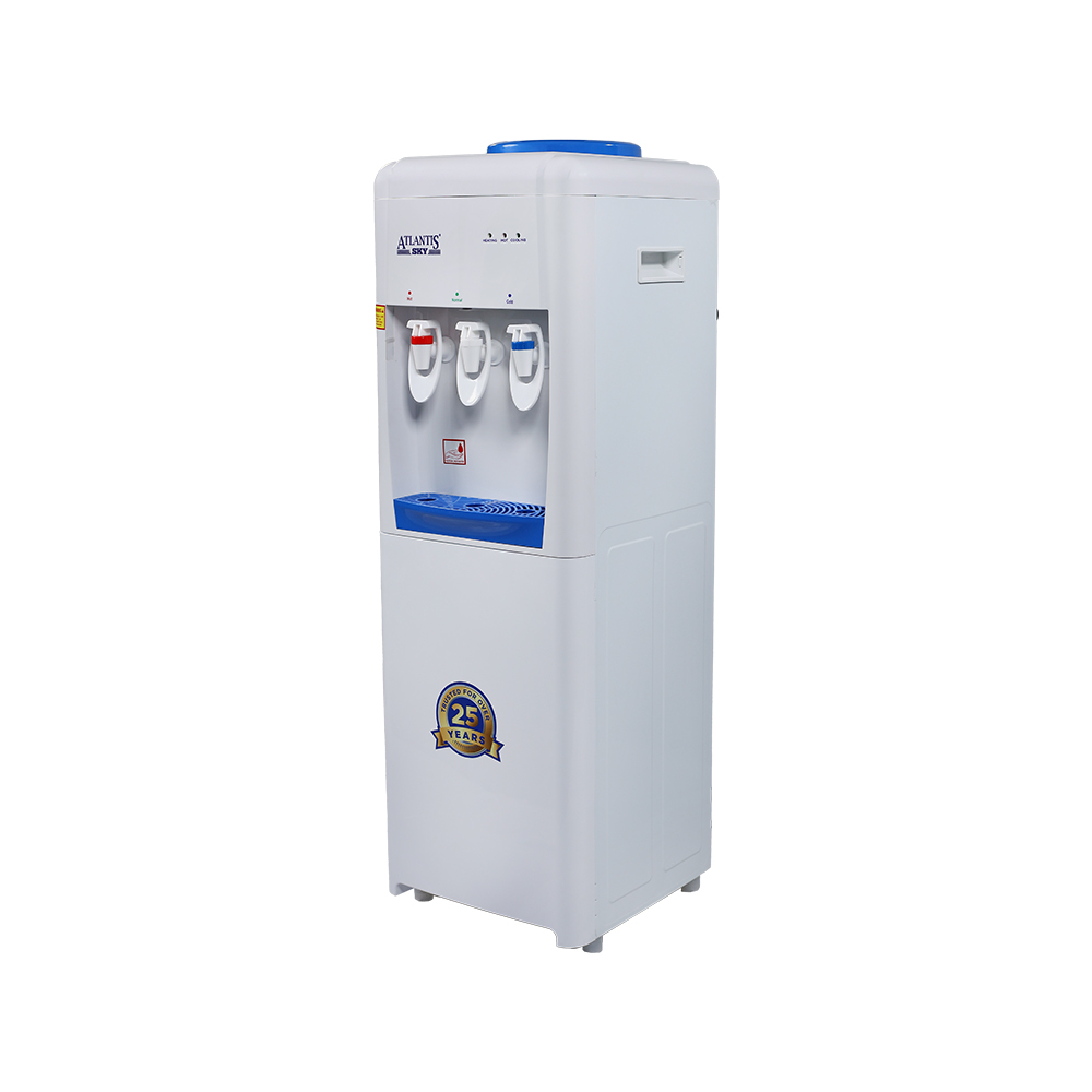 White Atlantis Sky Water Dispenser Hot Normal And Cold Floor Standing