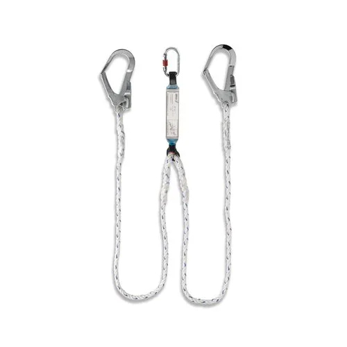 White Lanyard With Double Scaffolding Hook