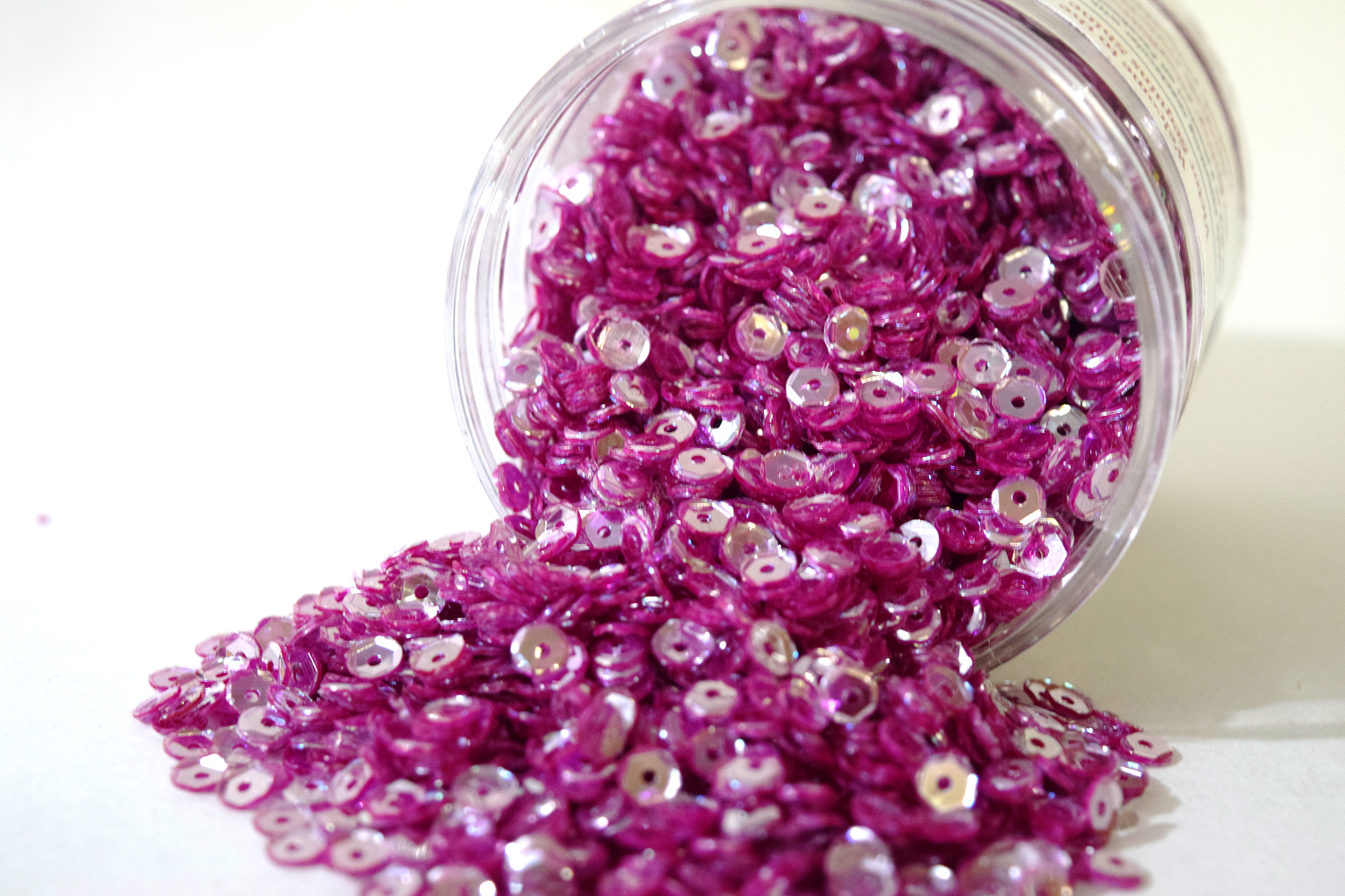 Plastic Emerald Cut Sequins - 5mm Round Shape, Yellow Decorative Embroidery Craft Finishing