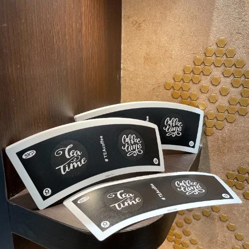 व्हाइट प्रिंटेड पेपर कप ब्लैंक