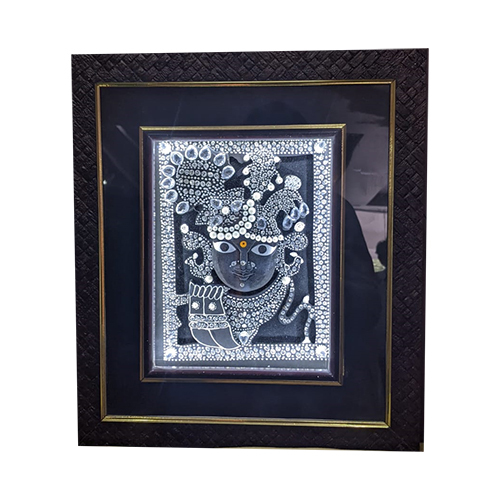 Black Bihari Ji Mukharbind In Wall Painting 3d