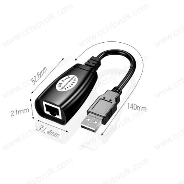 Usb Rj45 Extender Up To 50mtr - Connect Usb Cameras, Printers, Web Cams, Keyboards, Mice With Plug And Play Functionality, No Software Required