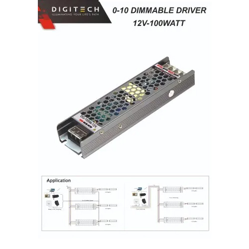 0-10 Dimmable Driver - Gray, 50 Hz Frequency, Rated Voltage 0-10 V | 1 Year Warranty, Suitable For Industrial Application