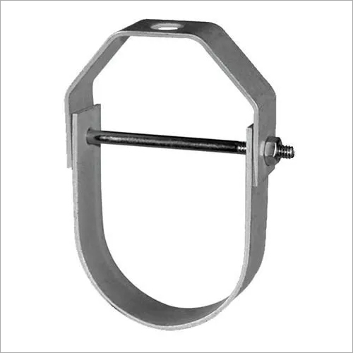 GI Clevis Hanger - Galvanized Iron, Adjustable Height, Silver Color, Corrosion Resistant, Hardness 50 HRC, Tensile Strength 300 MPa, For Pipe Fittings