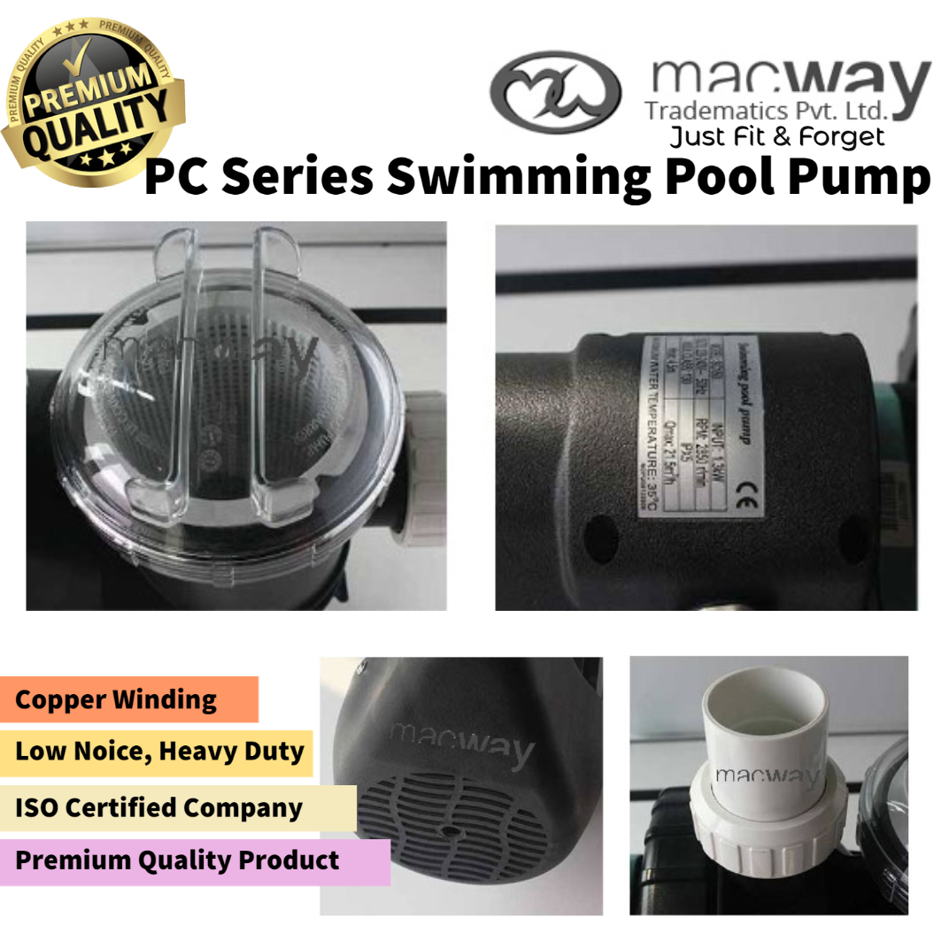Swimming Pool Motor Pumps - Color: Black
