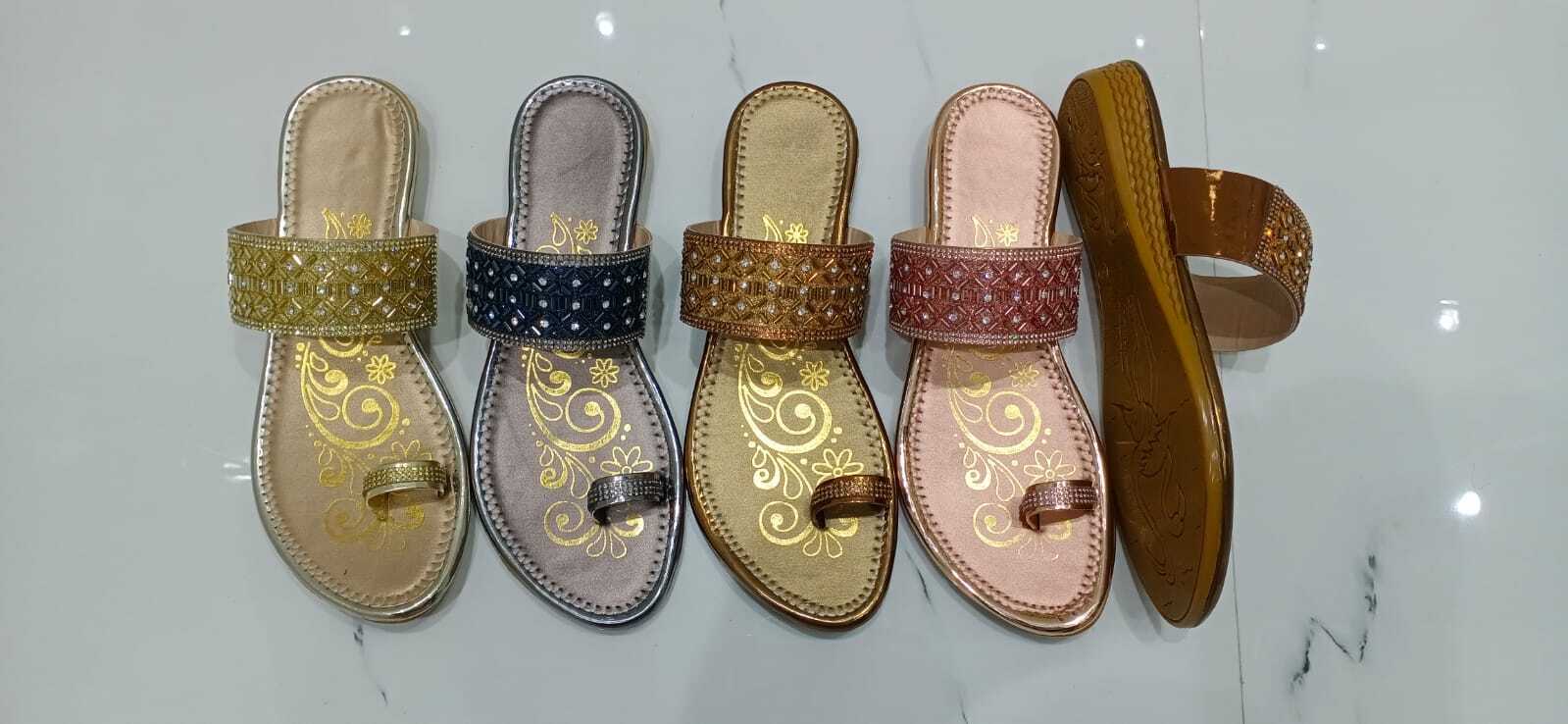 Golden Ladies Designer Chappal