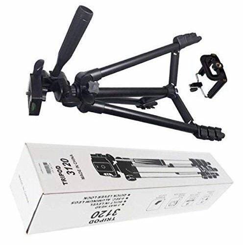 Tripod 3120 Stand With 3-way Head Tripod 3120 With Mobile Phone Holder Mount Tripod Kit