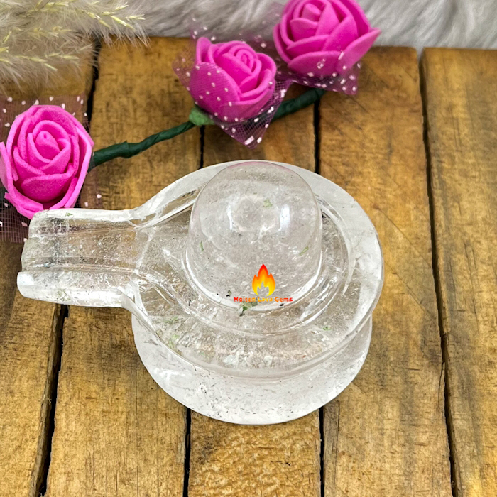 Crystal Quartz Shivling - 3 To 3.5 Inch Transparent Gemstone | Handmade, Polished, Durable, Uv Resistant, Easy To Clean, Water Resistant