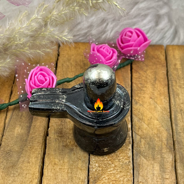 Black Apache Pyrite Shivling For Home Decoration