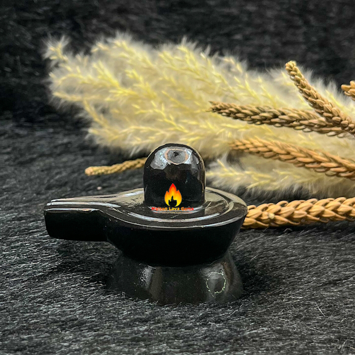 Black Obsidian Shivling - 3 To 3.5 Inch, Handmade Polished Stone For Home Decor, Healing Meditation Crystal, Durable And Water Resistant