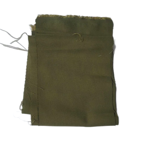 58 Inch Poly Rayon Dyed Fabric - Poly Rayon Material, 58 Inches Length, Olive Green Color | Knitted Style, Plain Pattern, Versatile Fabric