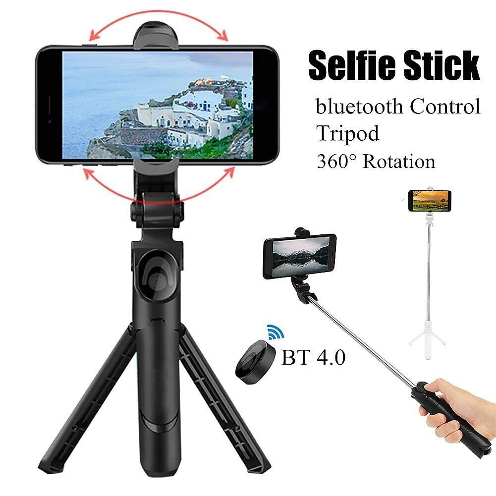 Xt09 Bluetooth Integrated Selfie Stick With Light And Bluetooth Remote Control