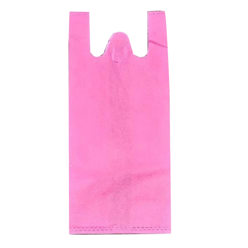 Pink W Cut Non Woven Bag - Bag Size: Different Available