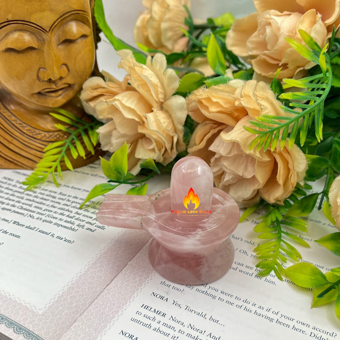 Easy To Clean Rose Quartz Shivling For Home Decoration