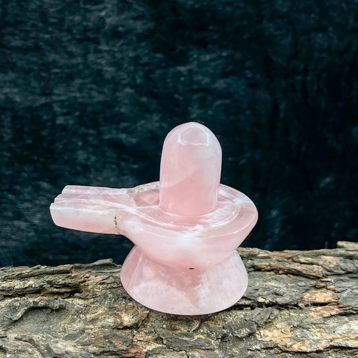 Easy To Clean Rose Quartz Shivling For Home Decoration