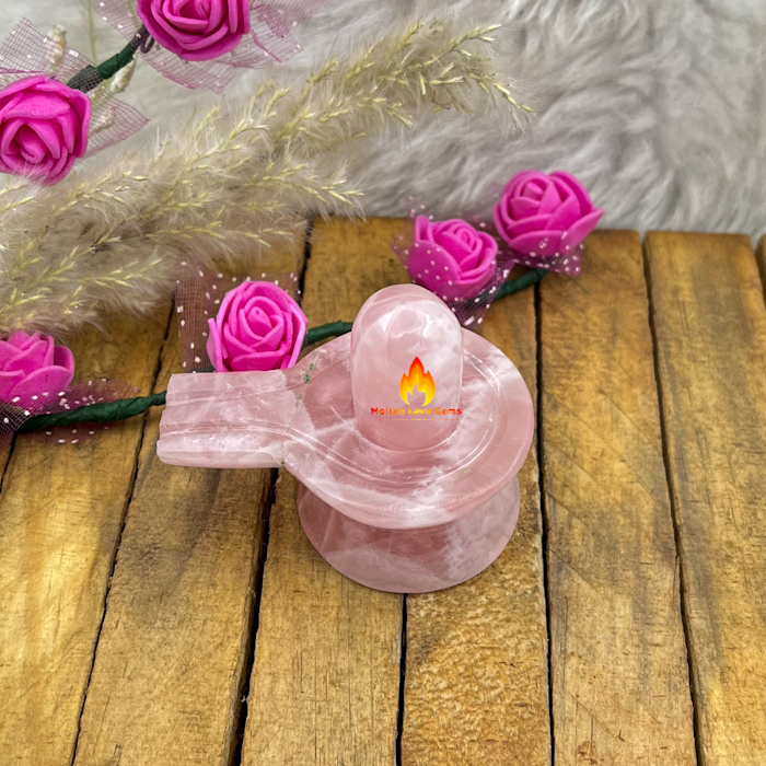 Easy To Clean Rose Quartz Shivling For Home Decoration